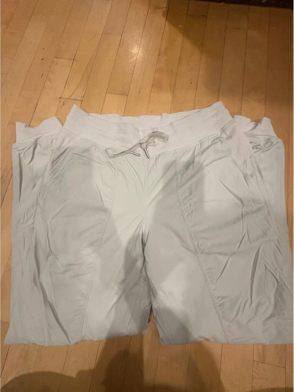 Lululemon grey white Athletic Pants with Drawstring Waist